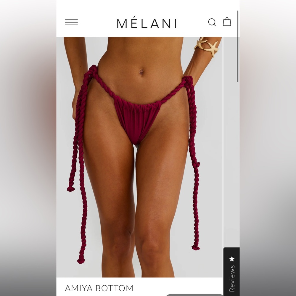 Women's Burgundy Bikini Bottom